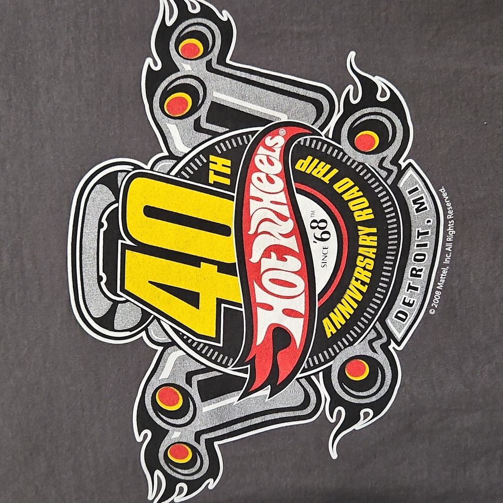 2008 Hot Wheels 40th Anniversary T-Shirt - Picture 2 of 3